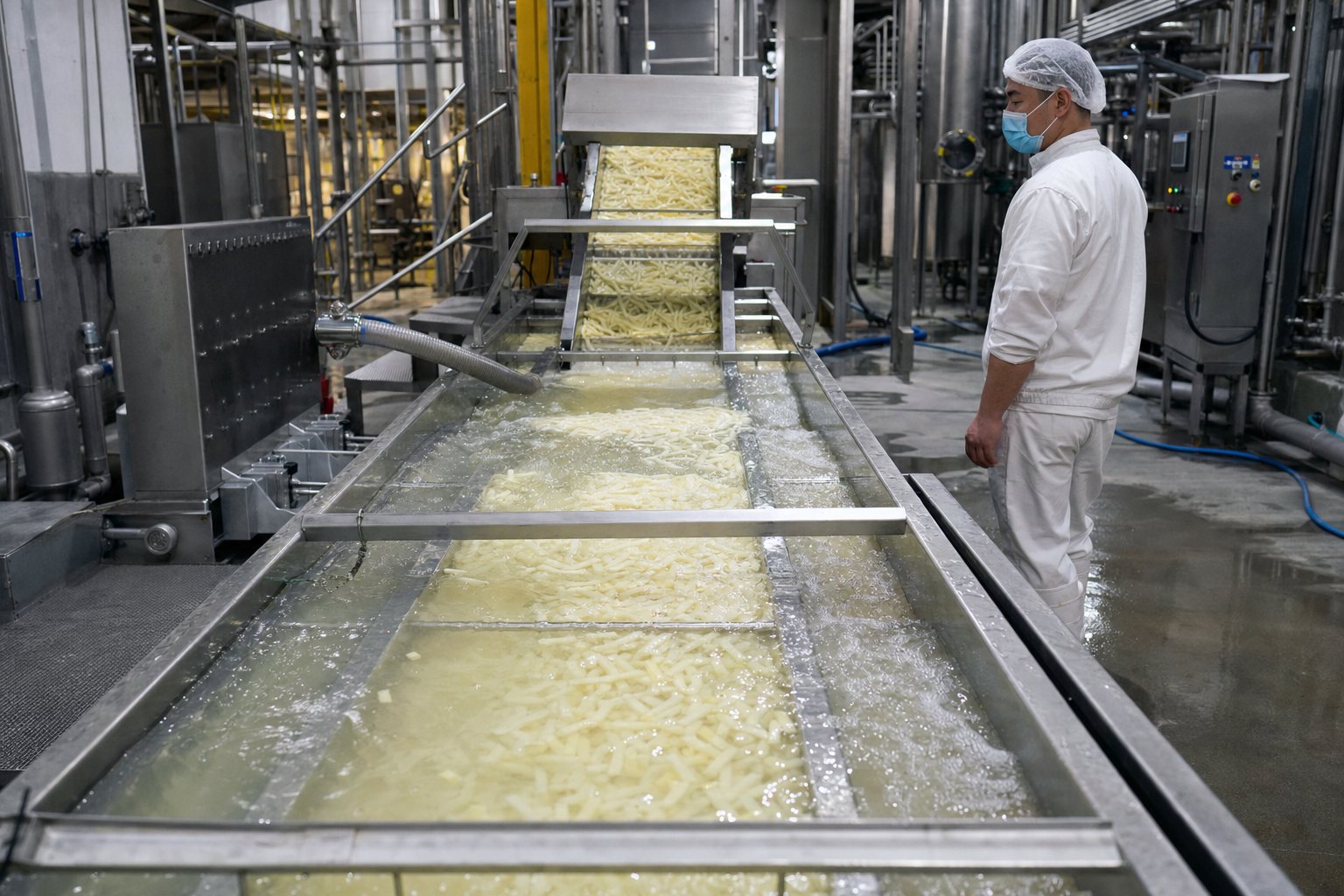 Frozen fries production line