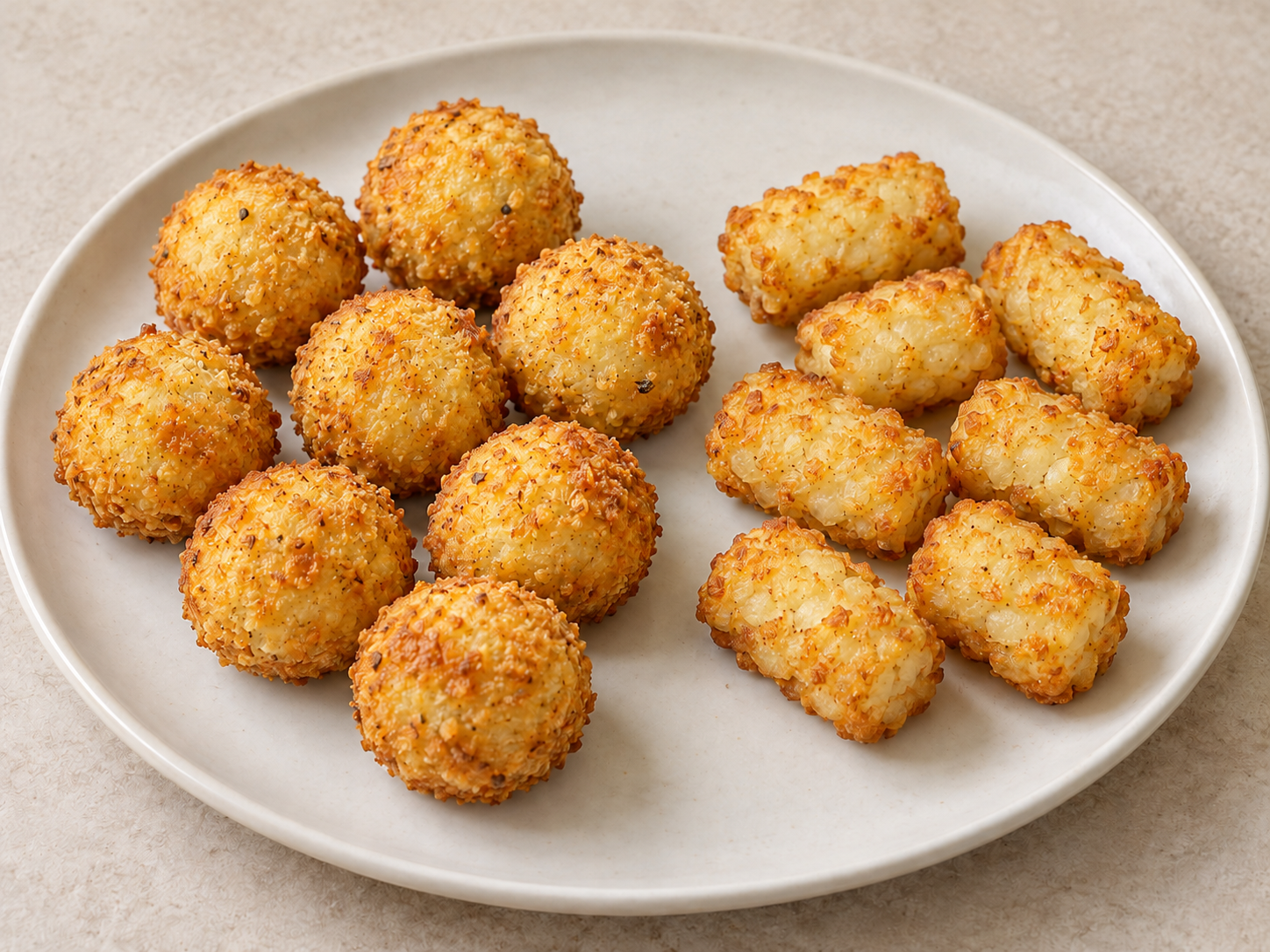 Potato balls and tater tots