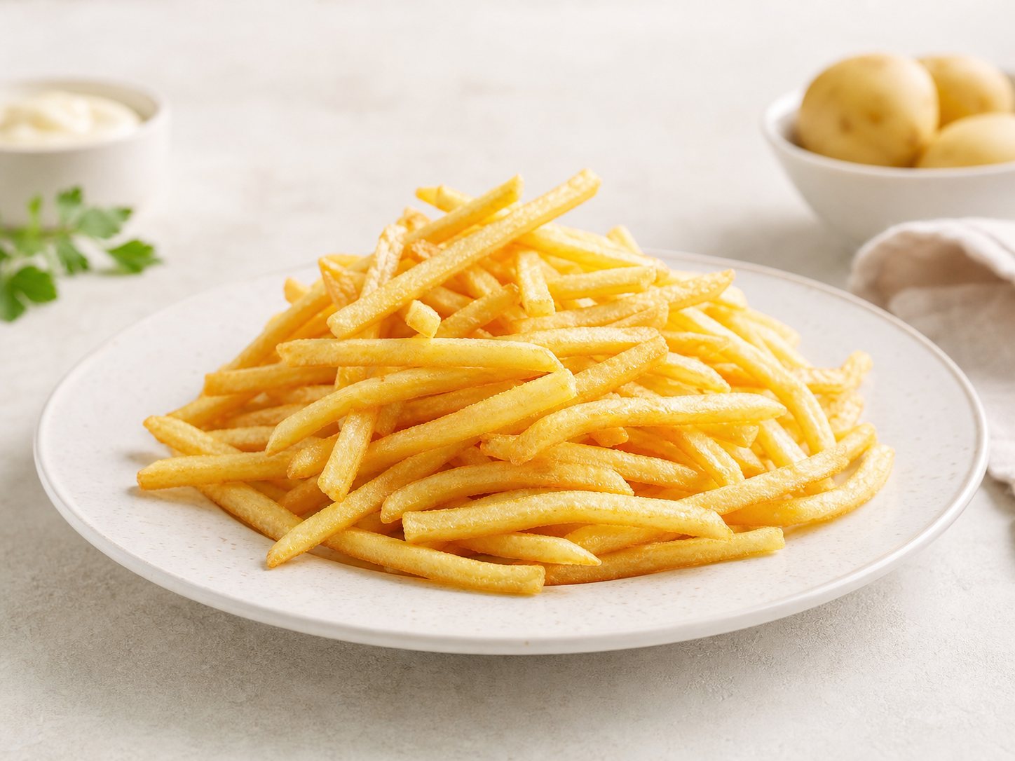 Thin shoestring frozen fries